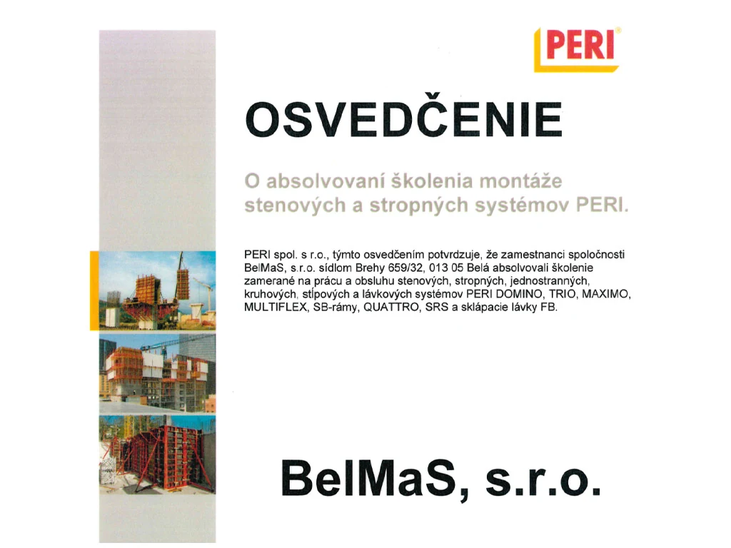Certifikáty BelMaS